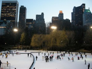 Skaters on wollman rink